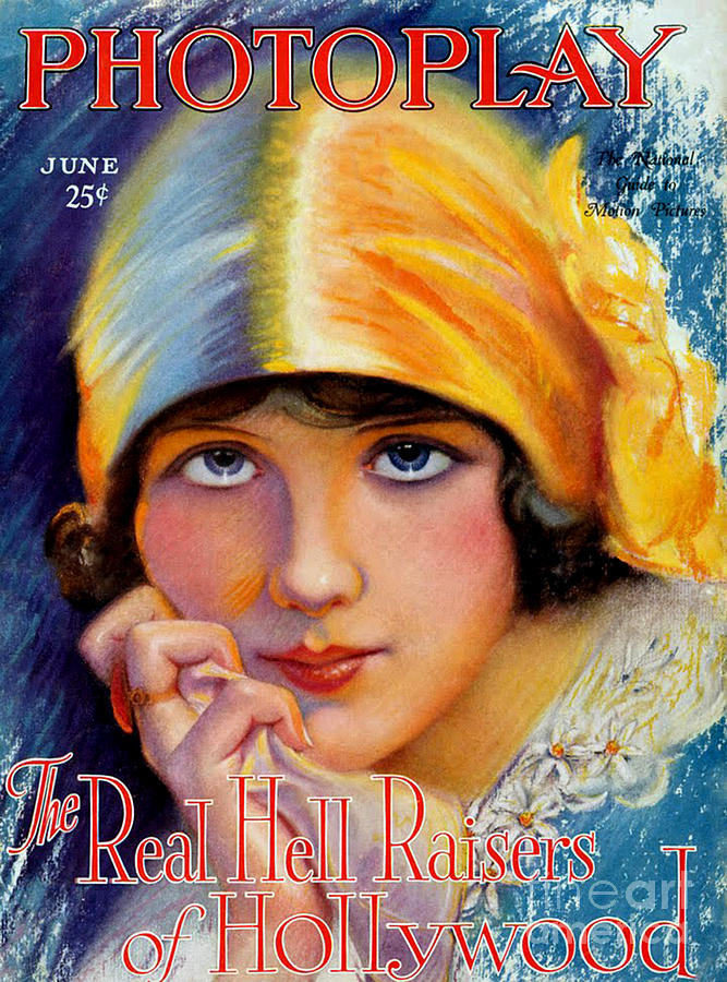 Celebrity Drawing - 1920s Usa Photoplay Magazine Cover #4 by The Advertising Archives