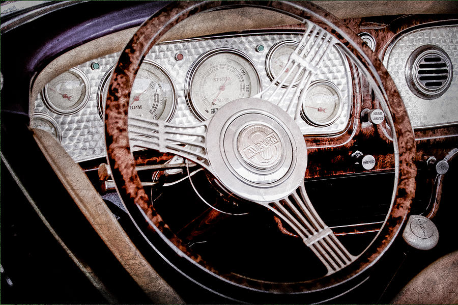 1936 Auburn Speedster Replica Steering Wheel #4 Photograph by Jill Reger