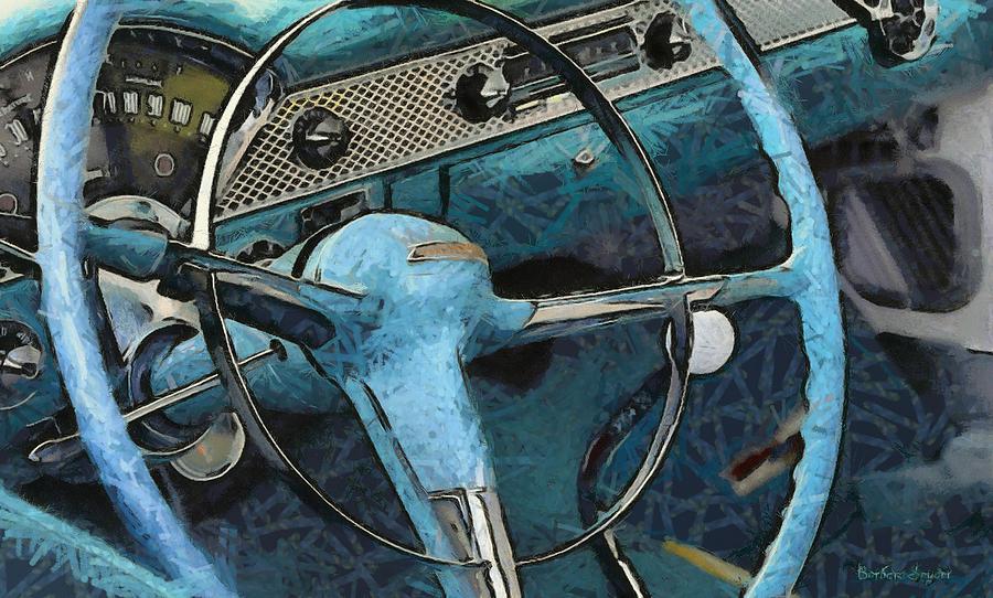 1955 Chevy Nomad Steering Wheel Photograph