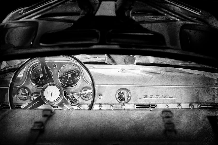 1955 Mercedes-Benz Gullwing Dashboard - Steering Wheel #4 Photograph by Jill Reger