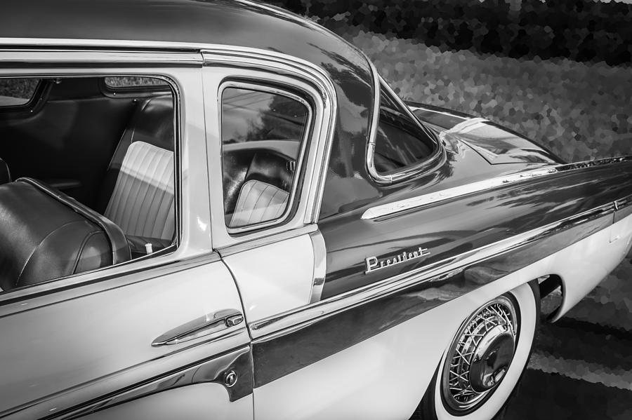 1955 Studebaker President BW #4 Photograph by Rich Franco