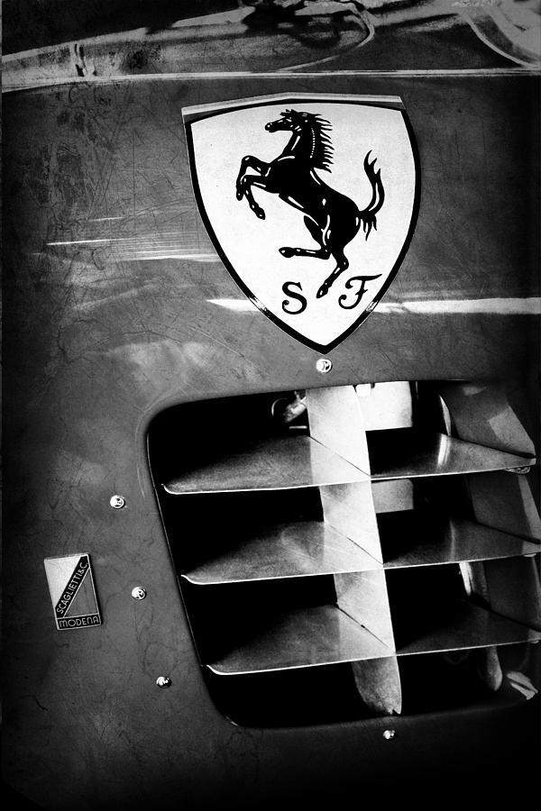 1956 Ferrari 500 TR Testa Rossa Side Emblem #4 Photograph by Jill Reger