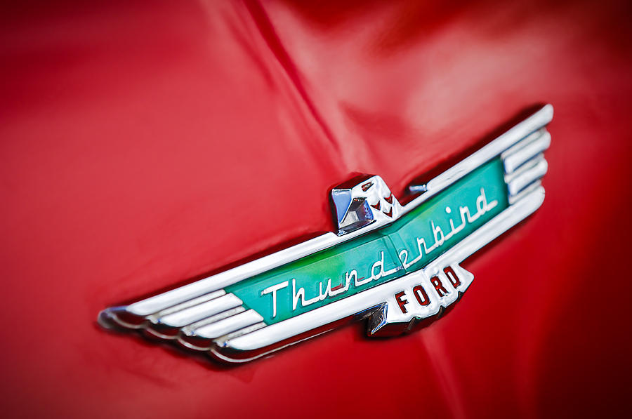 1956 Ford Thunderbird Emblem Photograph by Jill Reger