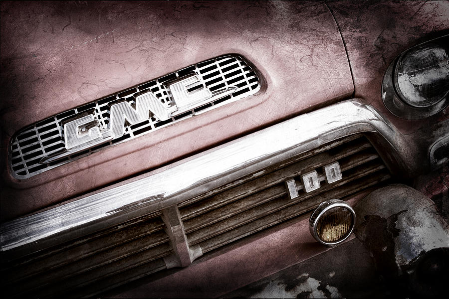 1957 GMC V8 Pickup Truck Grille Emblem #4 Photograph by Jill Reger