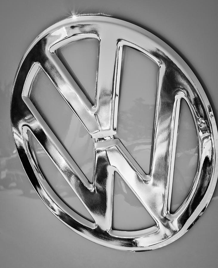 Car Photograph - 1959 Volkswagen VW Panel Delivery Van Emblem #4 by Jill Reger