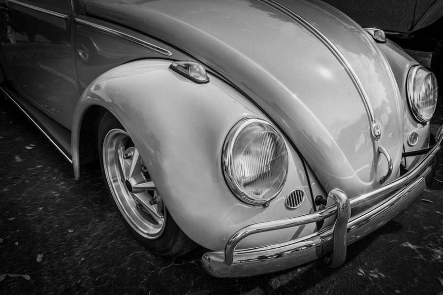 1962 Volkswagen Beetle VW Bug BW #4 Photograph by Rich Franco