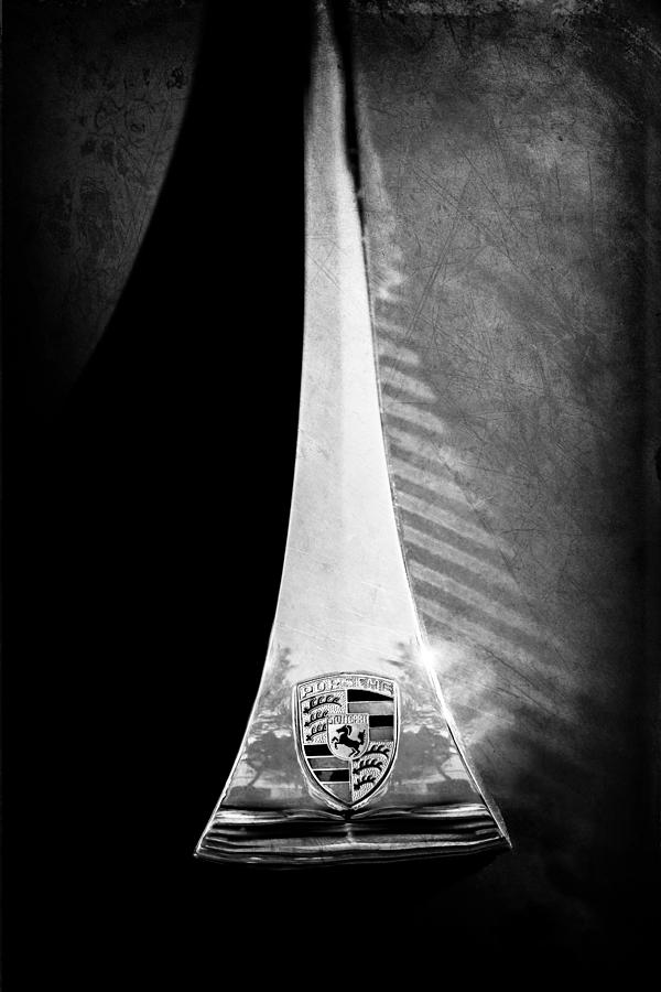 1964 Porsche Hood Emblem #4 Photograph by Jill Reger