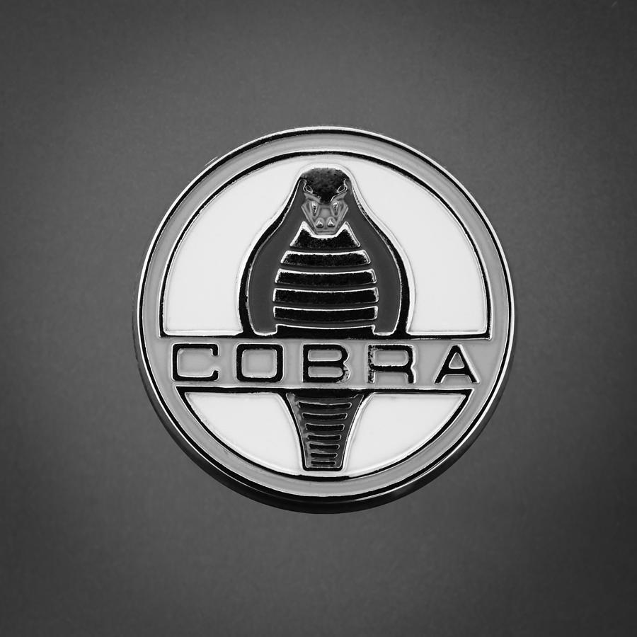 Black And White Photograph - 1964 Shelby Cobra 289 Emblem #4 by Jill Reger