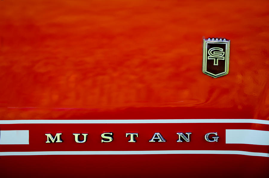 1966 Ford Mustang Emblem #4 Photograph by Jill Reger