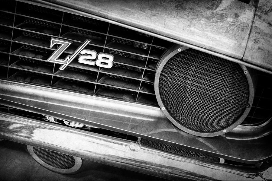 1969 Chevrolet Camaro Z28 Grille Emblem #4 Photograph by Jill Reger