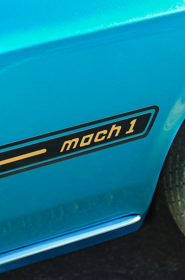 Car Photograph - 1969 Ford Mustang Mach 1 Side Emblem #4 by Jill Reger