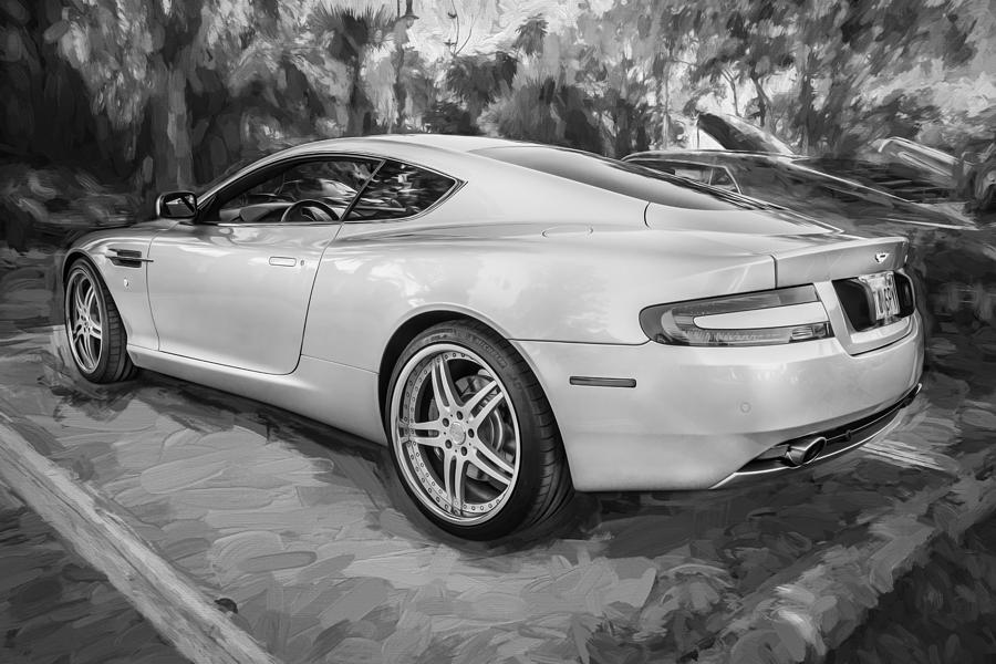 2007 Aston Martin DB9 Coupe Painted BW  Photograph by Rich Franco