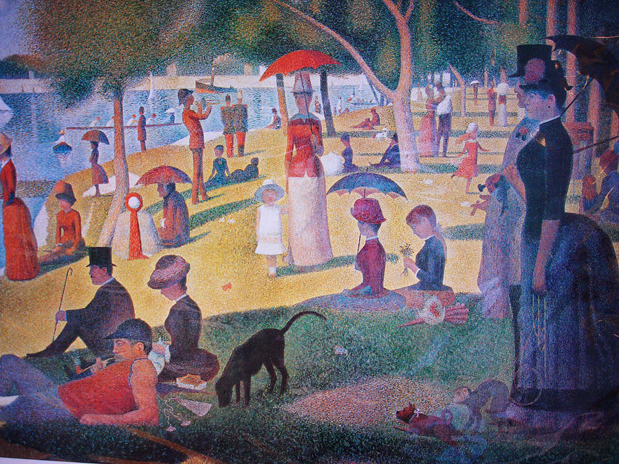 Nature Painting - A Sunday on La Grande Jatte #5 by Celestial Images