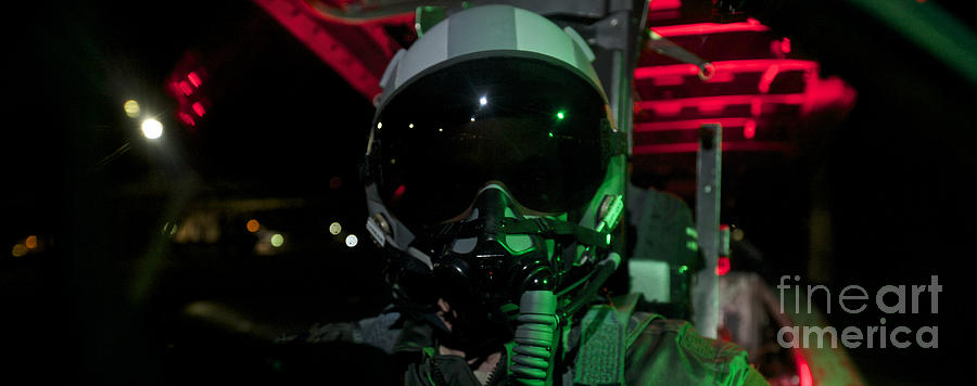 A U.s. Air Force Pilot Sits Photograph