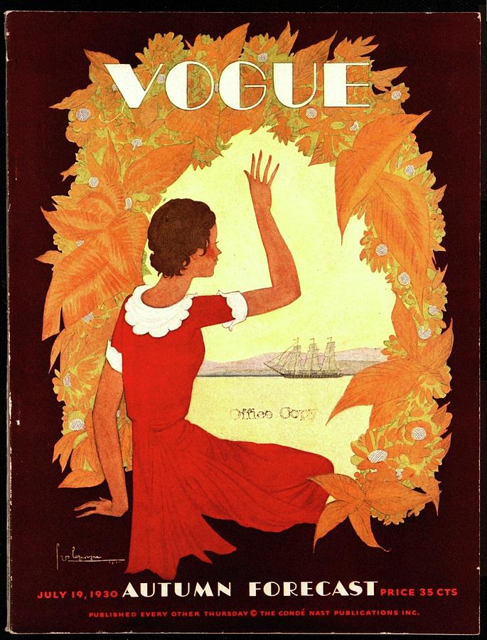 A Vintage Vogue Magazine Cover Of A Woman #4 Photograph by Georges Lepape
