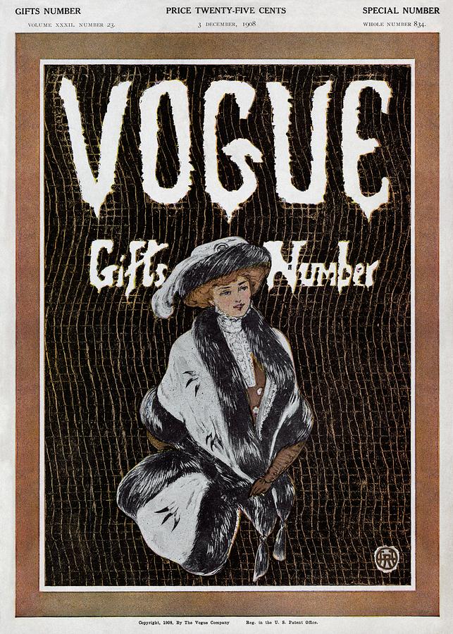 A Vintage Vogue Magazine Cover Of A Woman #7 Photograph by Artist Unknown