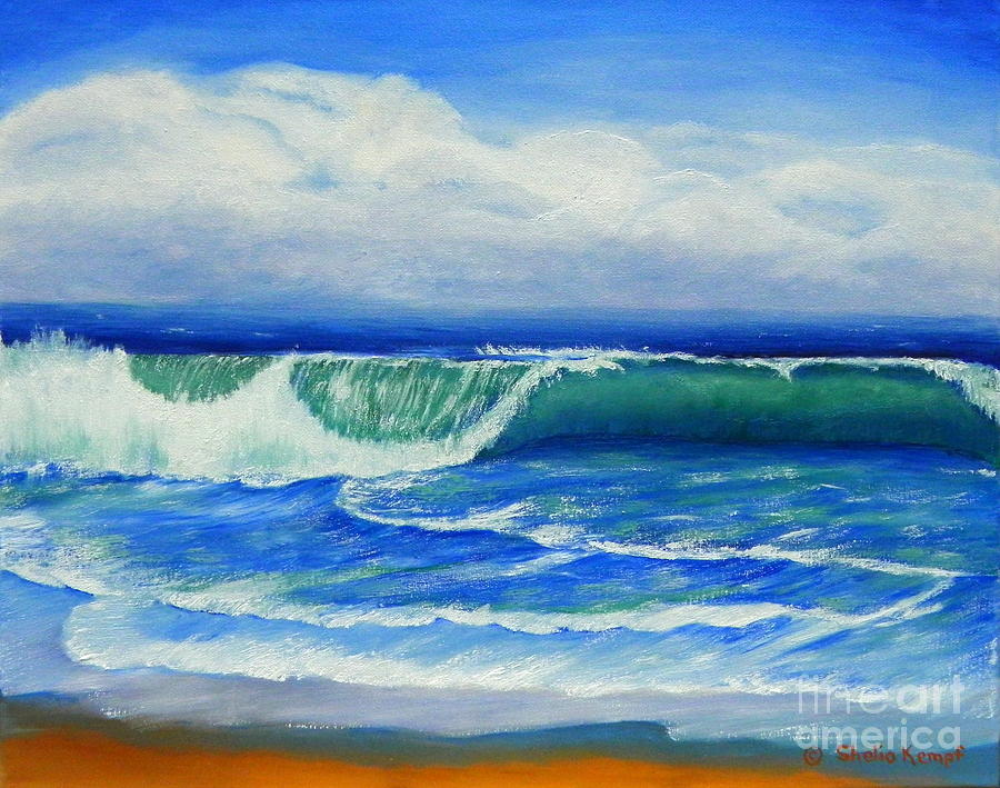 A Wave To Catch Painting by Shelia Kempf