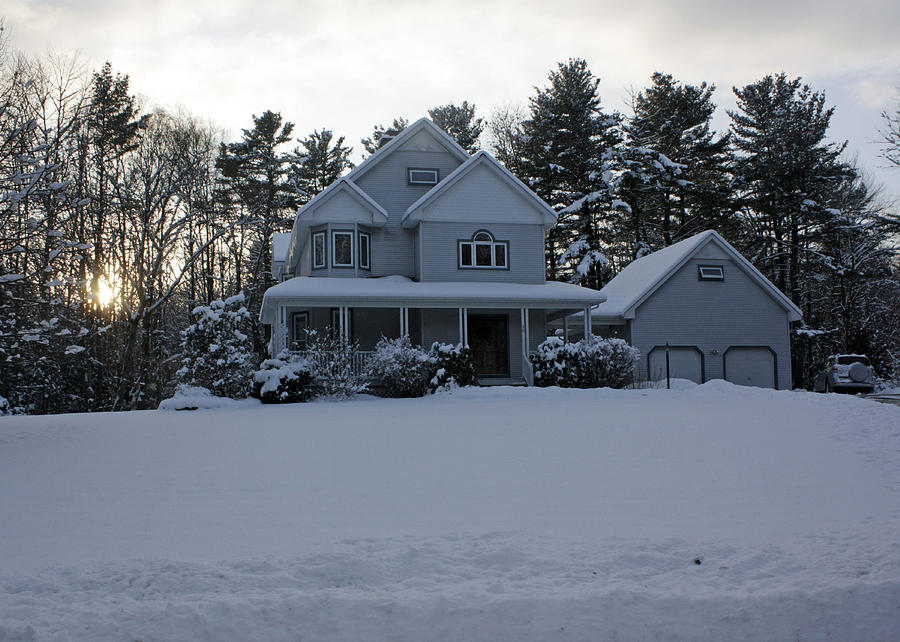 A wintery view along Conifer Drive in Burnt Hills #4 Photograph by James Connor