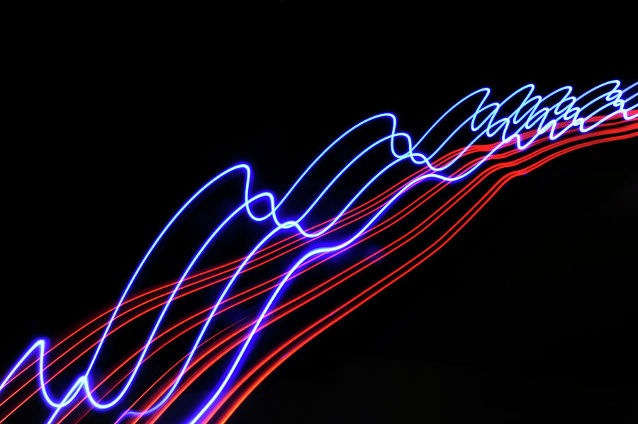 Abstract Photograph - Abstract Light Trails And Streams #4 by John Rensten