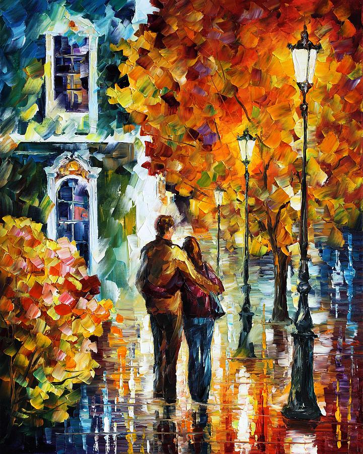 Afremov Painting - After The Date by Leonid Afremov