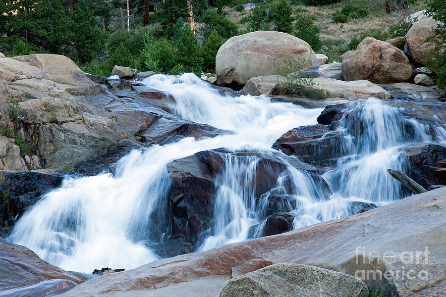 Alluvial Fan Falls on Roaring River in Rocky Mountain National Park #4 Photograph by Fred Stearns