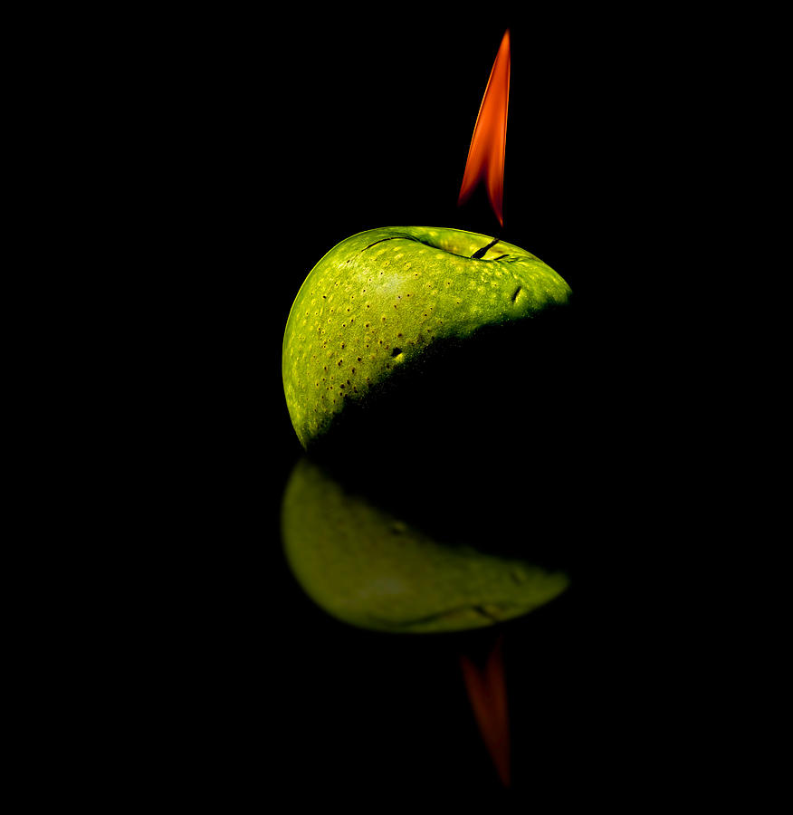 Apple on Fire #4 Photograph by Peter Lakomy