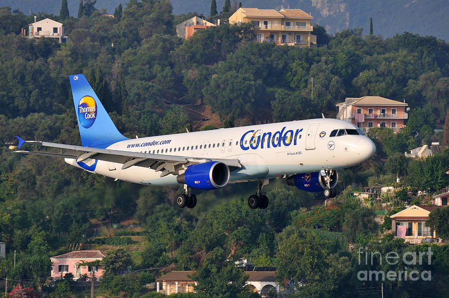 Jet Photograph - Approaching Corfu airport #8 by George Atsametakis