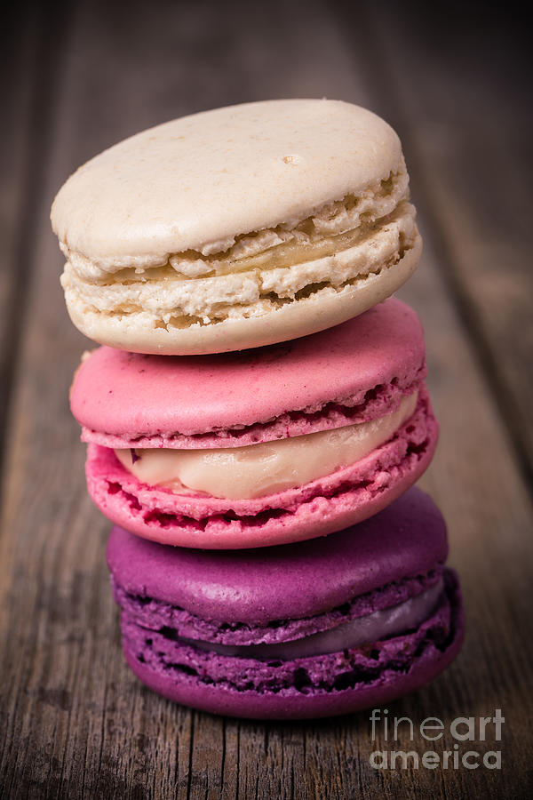 Cake Photograph - Assorted macaroons vintage #4 by Jane Rix