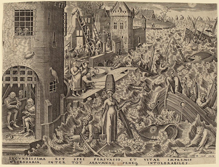 Attributed Drawing - Attributed To Philip Galle After Pieter Bruegel The Elder #4 by Quint Lox