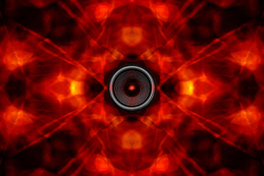 Bass Digital Art - Audio kaleidoscope  #4 by Steve Ball