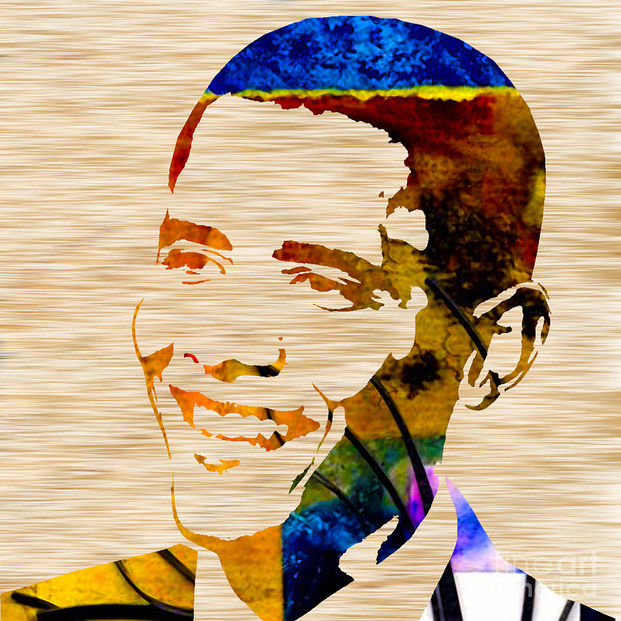 Portrait Mixed Media - Barack Obama #4 by Marvin Blaine