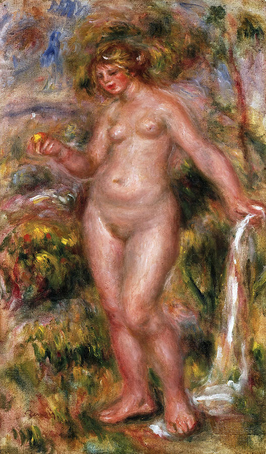 Bather #2 Painting by Pierre-Auguste Renoir