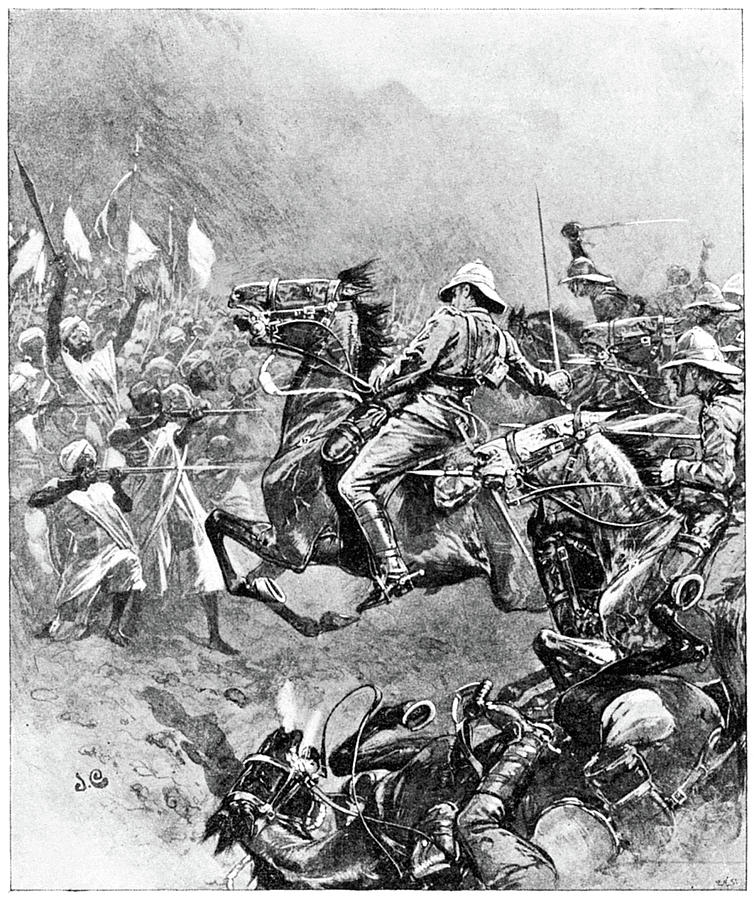 Battle Of Omdurman, 1898 #4 Drawing by Granger Battle Of Omdurman, 1898 #4 Drawing by Granger