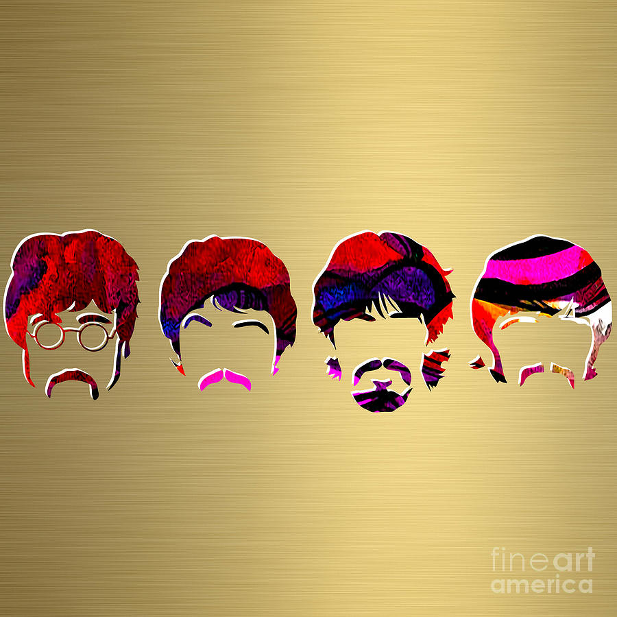 Beatles Gold Series #4 Mixed Media by Marvin Blaine