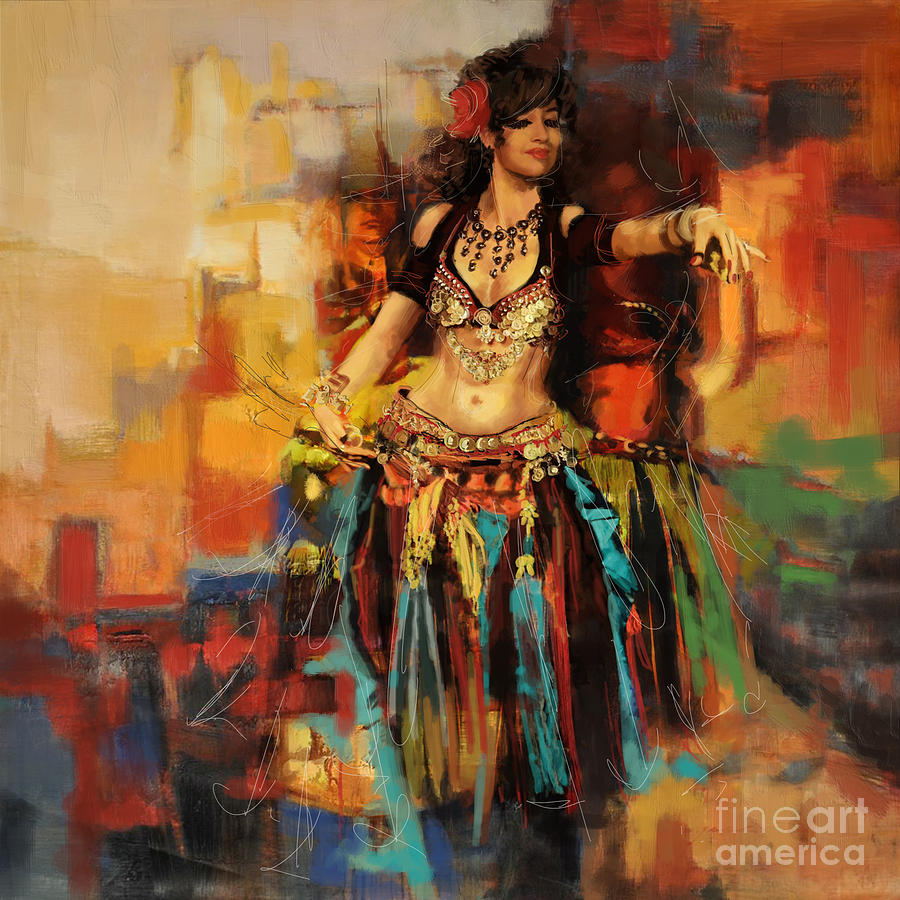 Belly Dancer Painting - Belly Dancer 9 by Corporate Art Task Force