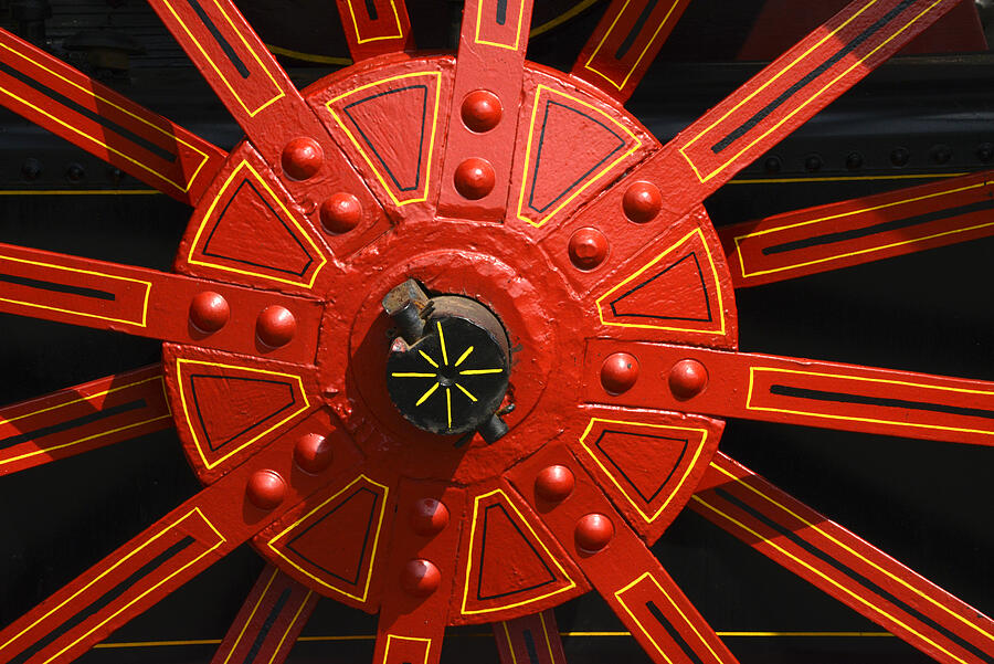 Big Red Wheel - 137 Photograph by Paul W Faust -  Impressions of Light