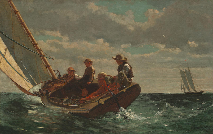 Winslow Homer Painting - Breezing Up #4 by Winslow Homer