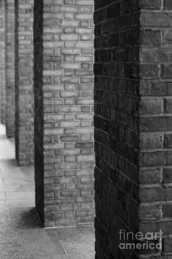 Architecture Photograph - Brick Columns by Jim Corwin