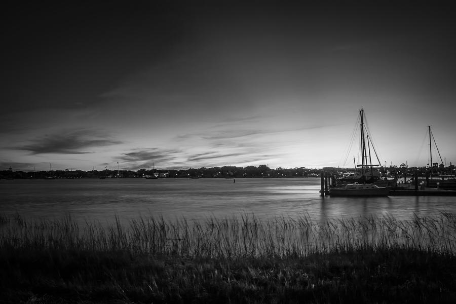Bridge of Lions St Augustine Florida Painted BW #5 Photograph by Rich Franco