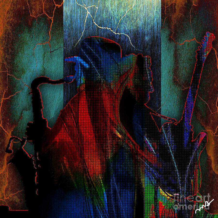 Clarence Clemons Mixed Media - Bruce Springsteen and Clarence Clemons by Marvin Blaine Clarence Clemons Mixed Media - Bruce Springsteen and Clarence Clemons by Marvin Blaine