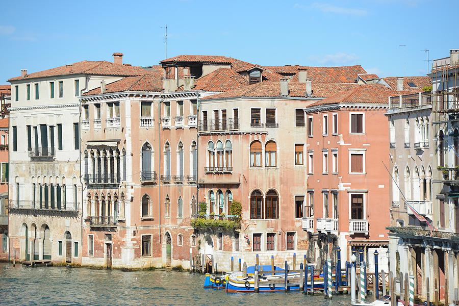 Buildings along the Grand Canal in Venice Italy #4 Photograph by Brandon Bourdages
