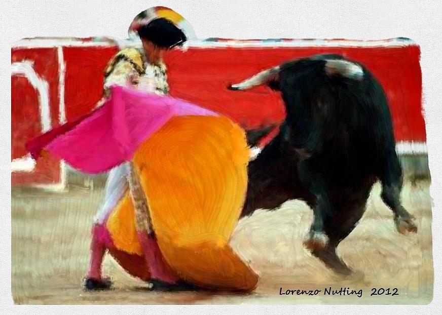 Bullfighting #4 Painting by Bruce Nutting