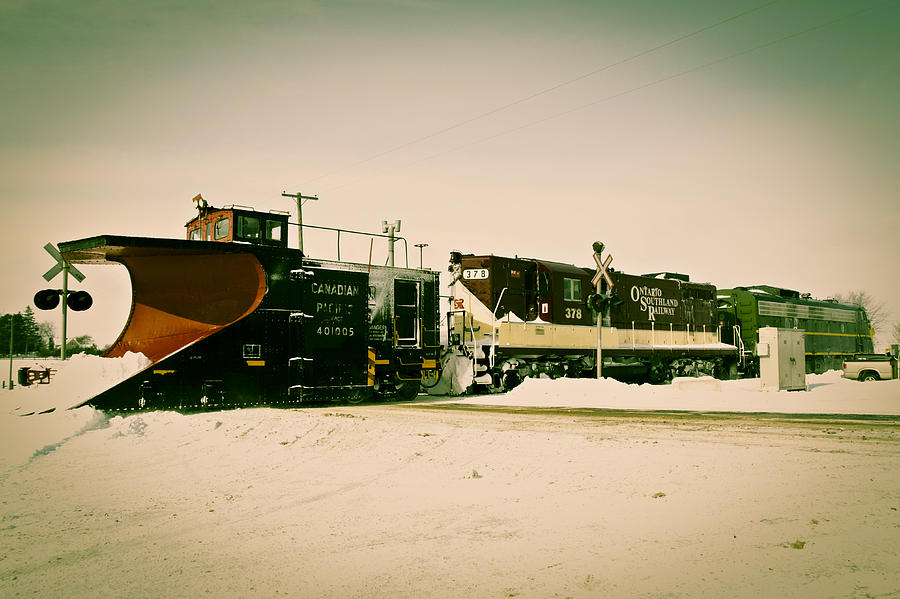 Canadian pacific snow plow #4 Photograph by Nick Mares