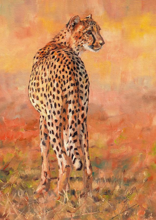Cheetah Painting - Cheetah #4 by David Stribbling