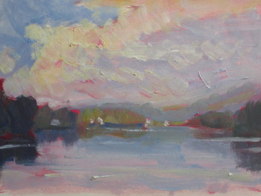 Cheshire Lake #4 Painting by Len Stomski