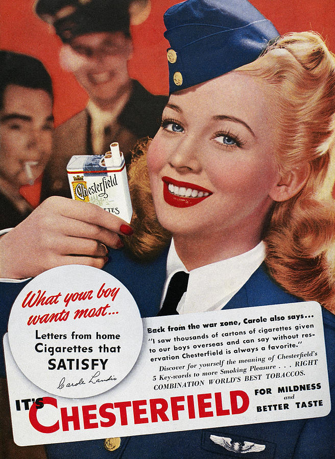 Chesterfield Cigarette Ad #1 Drawing by Granger