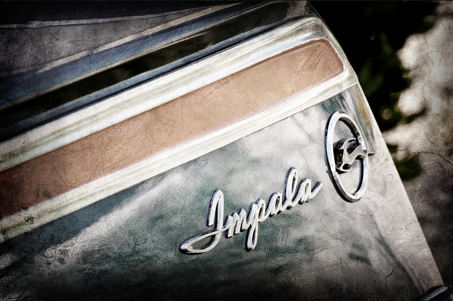 Car Photograph - Chevrolet Impala Emblem #4 by Jill Reger