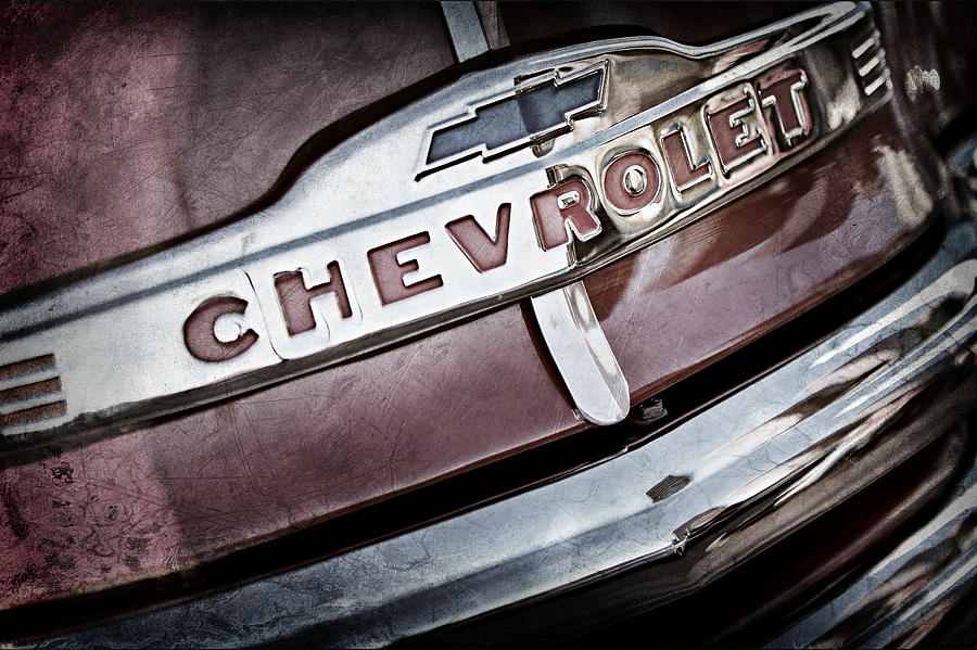 Chevrolet Pickup Truck Grille Emblem #4 Photograph by Jill Reger