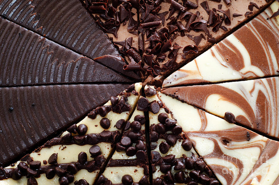 4 Chocolate Cheesecakes - Dessert - Baker - Kitchen Photograph by Andee Design