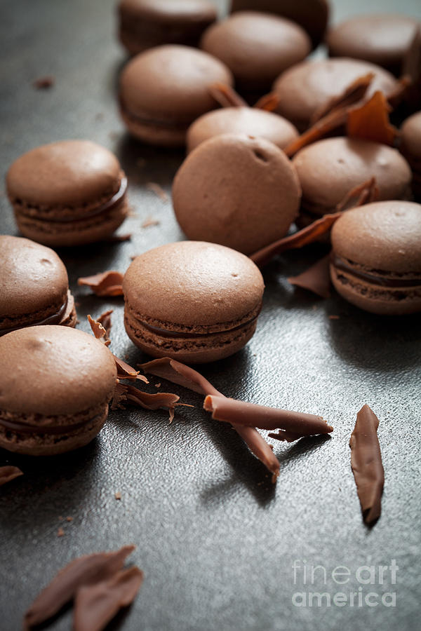 Chocolate macaroons #4 Photograph by Kati Finell